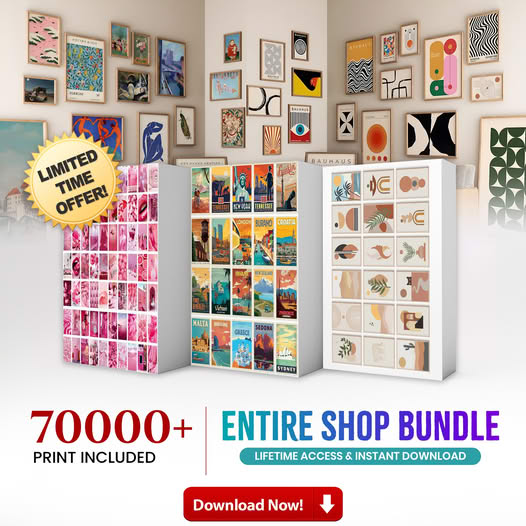 70000+ Mega Bundle Trendy Wall Art for Your Perfect Gallery Wall