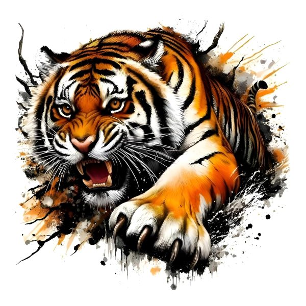 Tiger Sticker for Car, Bike and Laptop