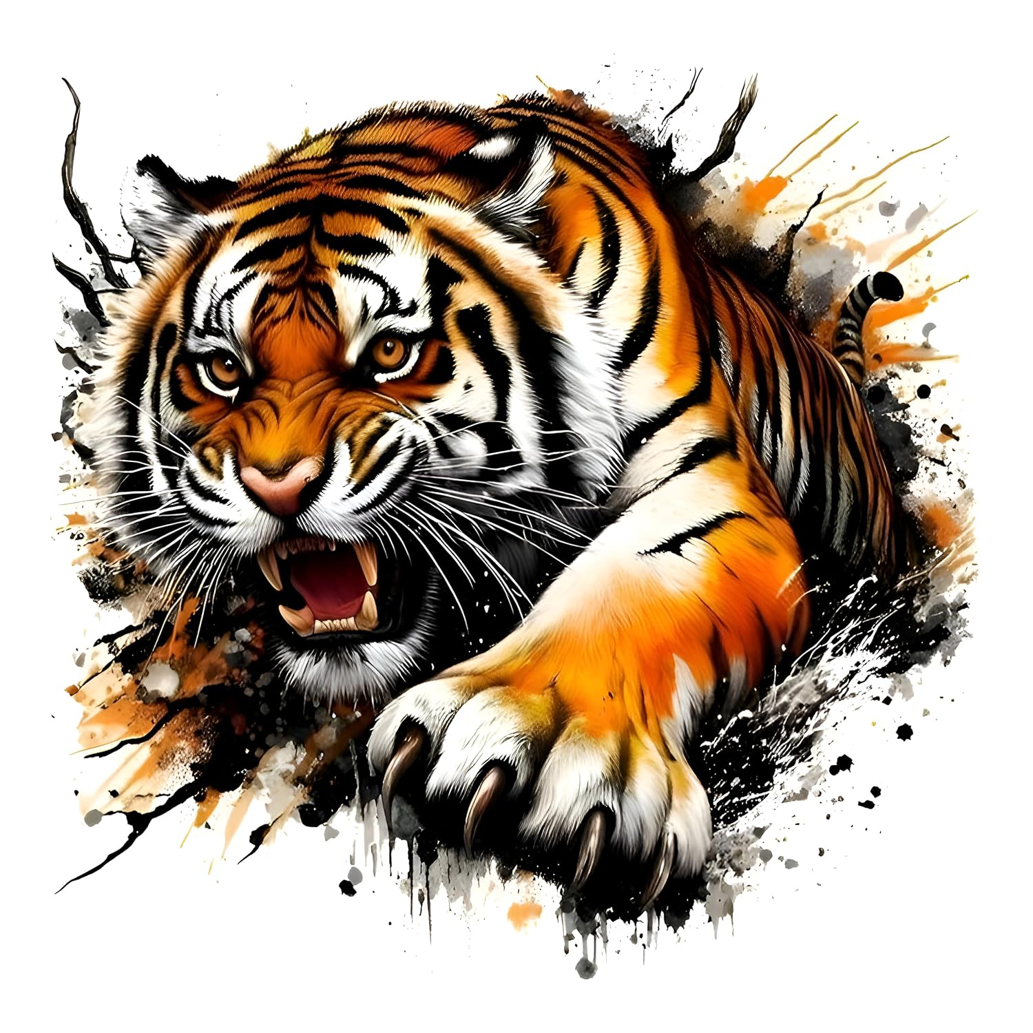Tiger Sticker for car, Bike and Laptop athira web services