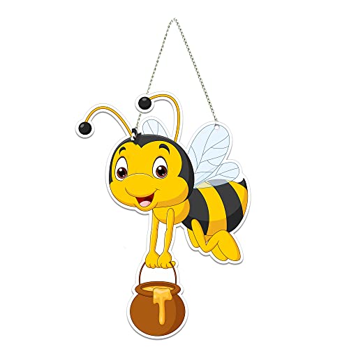 Artvibes Honey Bee Decorative Wall Art MDF Wooden Wall Hanger for Living Room