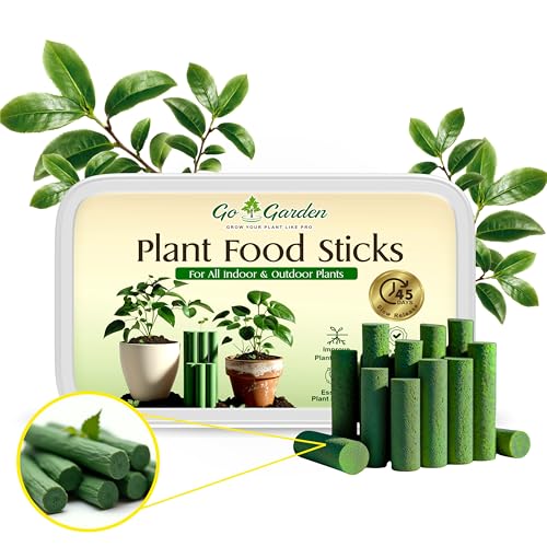 Go Garden Fertilizer Sticks | Plant Food Stick for Indoor & Outdoor Home Garden Plants | Multi-Purpose Natural Plant Growth Booster | Healthy Flower & Fruit Yield | Easy-to-Use Sticks | Pack of 40